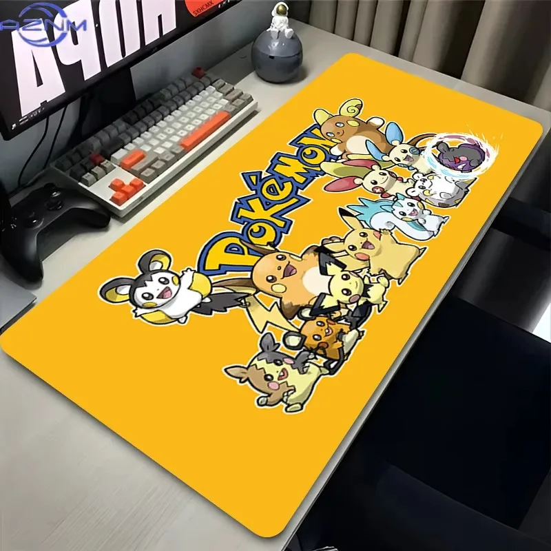 Pokemon Umbreon Moon Phase Large Gaming Mouse Pad Anime Non Slip Rubber Desk Mat Keyboard Table Mat for Game Office PC Decor