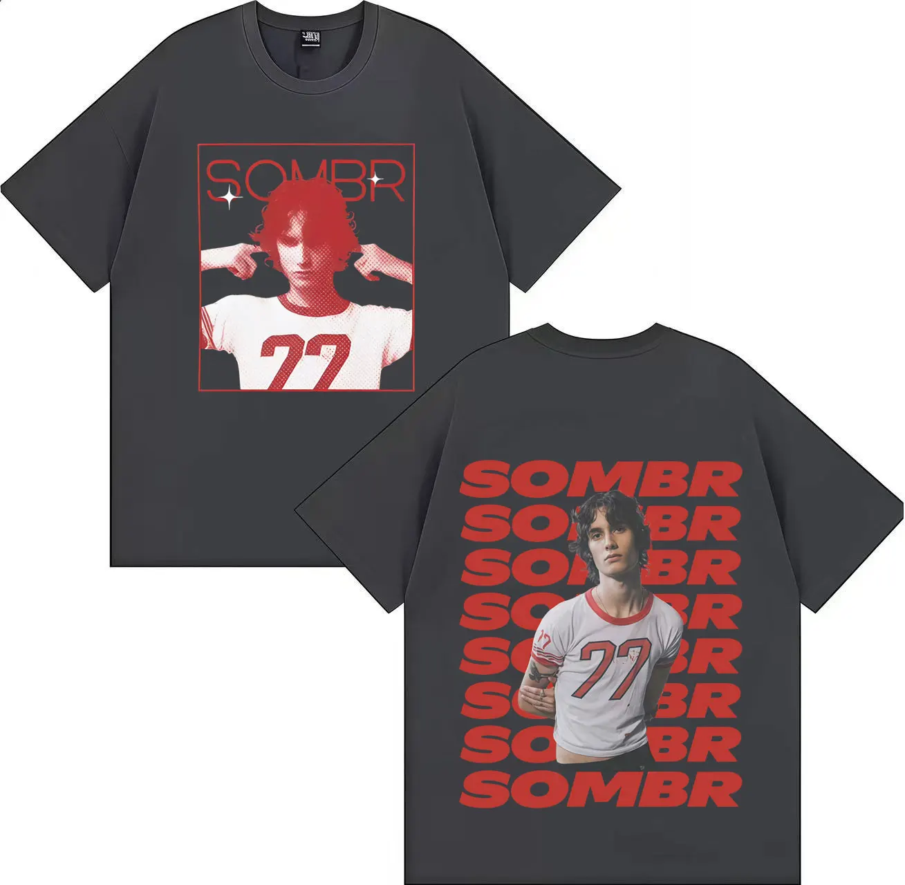 Streetwear SOMBR The Late Nights Young Romance Tour 2025 Gothic Music Teenagers Y2K T-Shirt Mens Women Oversized Tee Unisex Tops