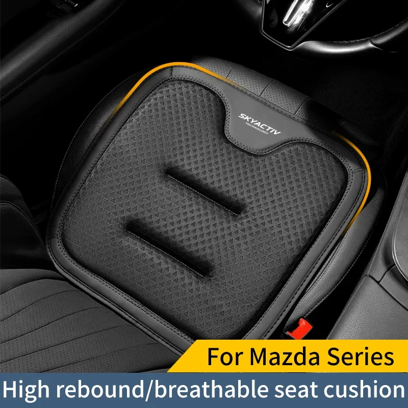 Funda de cuero para asiento de coche, cojín antideslizante para asiento de coche, esponja de alto rebote, para Mazda Skyactiv CX3 CX5 CX8 3 Axela 6 Atenza