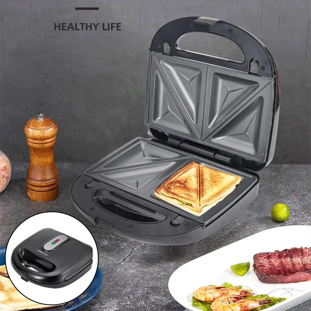 Waffle Maker Machine for Individuals Paninis Hash Non-Stick Sides Indicator Lights Premium Stainless Steel