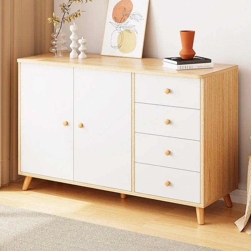 

Cabinet Bedroom Living Room Wall Solid Wood Legs Floor Locker Household Combination Mealside Storage Cabinet Storage Cabinet
