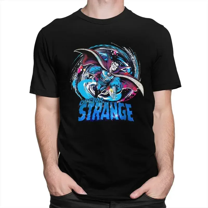 Doctor Strange Realm T Shirt Men 100% Cotton Tshirt Unique Tees Short Sleeve T-shirts Fitted Clothing Merch