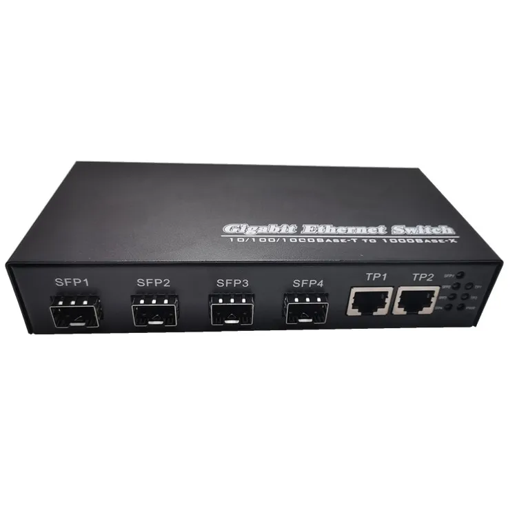 

Gigabit Optical Fiber Switch 1000Mbps Switch 4 Port Sfp 2 Rj45 Ports