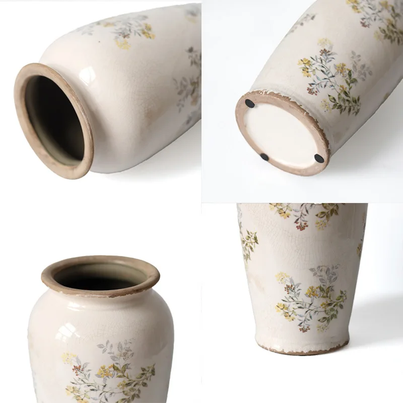 Rustic Vintage Ceramic Vase for Flower Arranging - Premium Water Cultivation Flower Vase, Home Décor Ornament