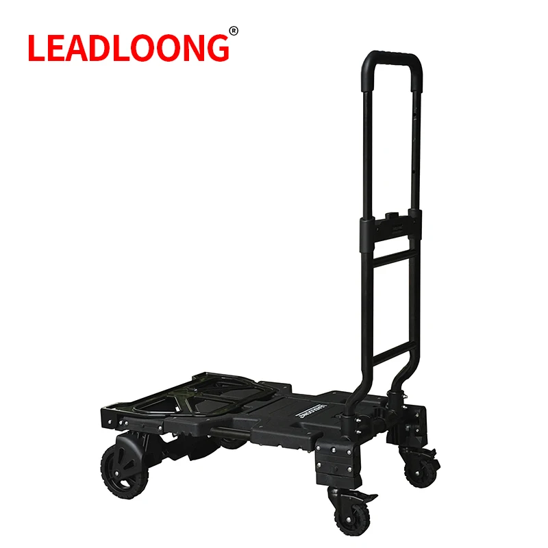 LEADLOONG Portable Foldable Tool Cart with Collapsible Basket