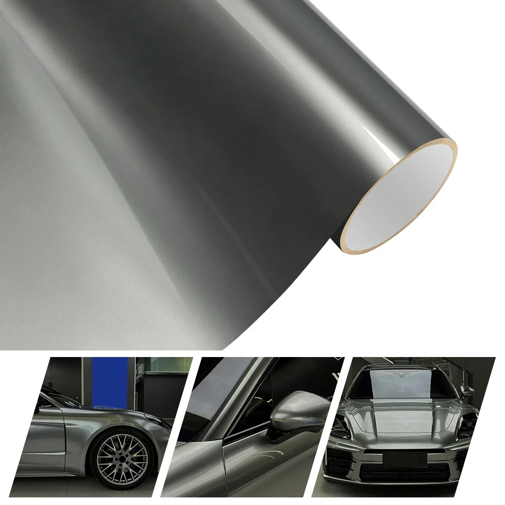 

PET Flowing Star Silver Vinyl Wrap Waterproof Car Sticker Self Adhesive Film Glossy Decal Vinyl Film for Car Decor Accessories