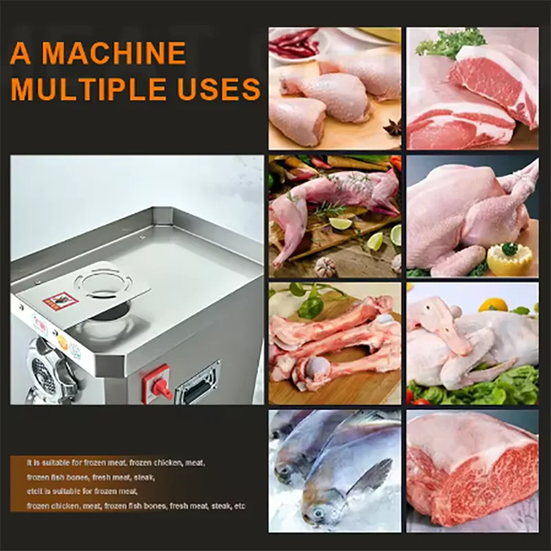 

Commercial High Quality Stainless Steel Table Top Meat Grinder Machine All Stainless Steel Slicers and Mixers