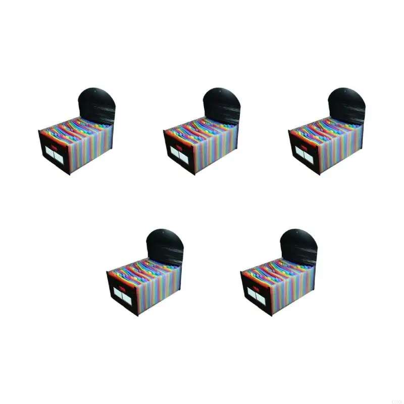 

C90C 5PCS 36Pockets Classified File Folder Telescopic Standing Extension Folder Desktop Storage Rack