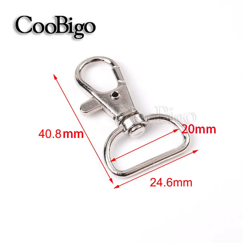 10pcs Swivel Key Holder Keyring Set, Metal Clips