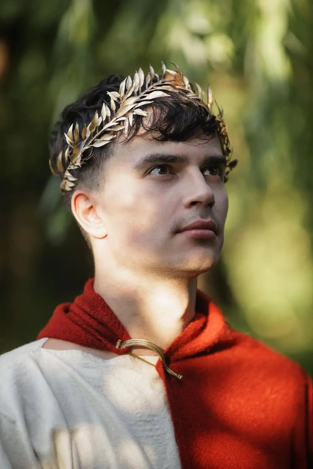 Woodland Leaf Crown Medieval Laurel Headband Greek Forest Headpiece Elf God Circlet for King Men Adult Renaissance Toga Cospay