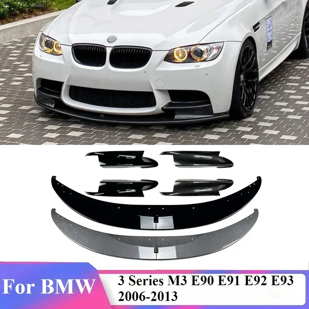 

2/4 PCS Front Bumper Lip Splitter Diffuser Spoiler By ABS Gloss Black Body Kit 2006 To 2013 for BMW 3 Series M3 E90 E91 E92 E93