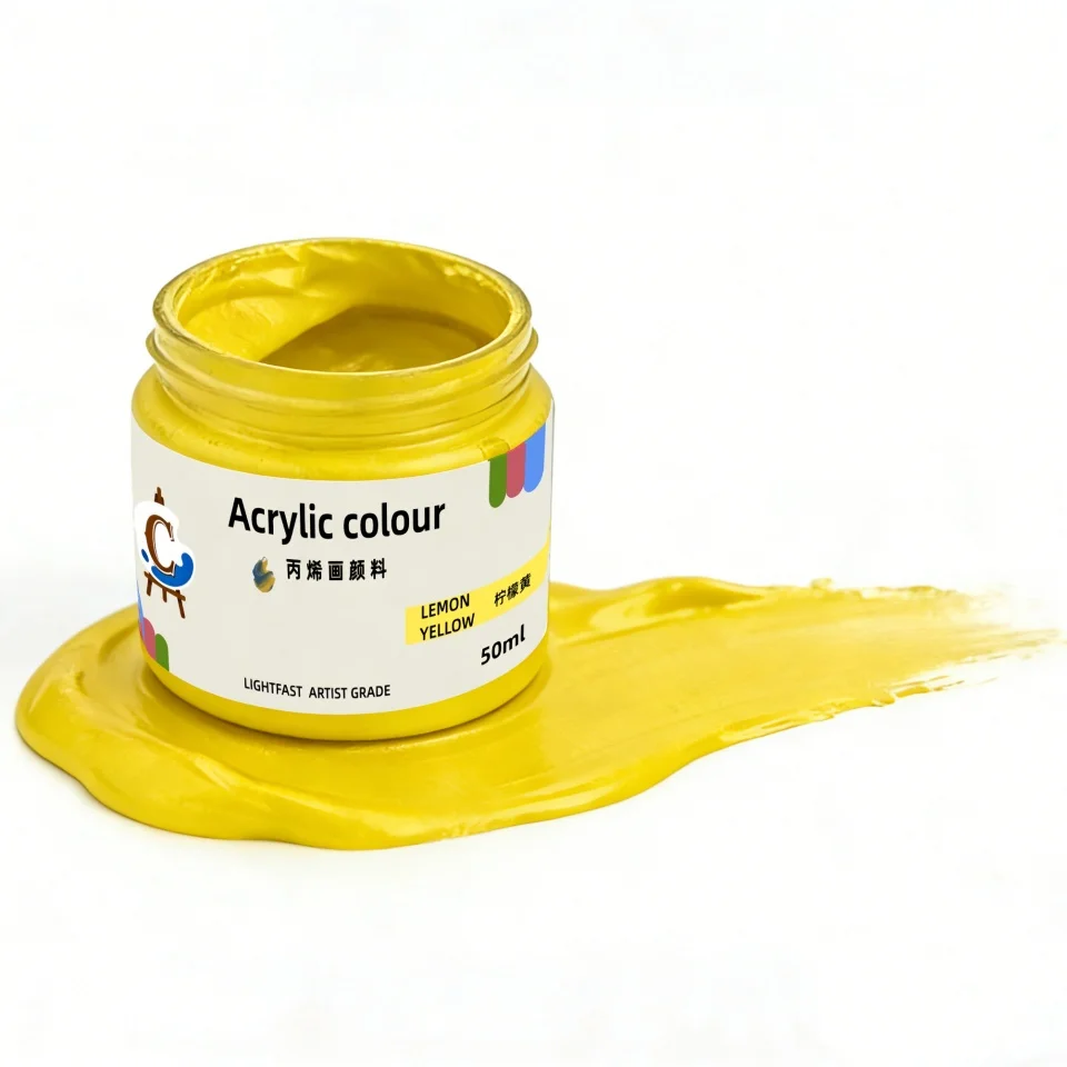 9-Farben-Acrylfarben, erhältlich in großer Kapazität von 50 ml. Das Set enthält Malen, Färben, Kunst, Malerei und Graffiti. – Detail 17