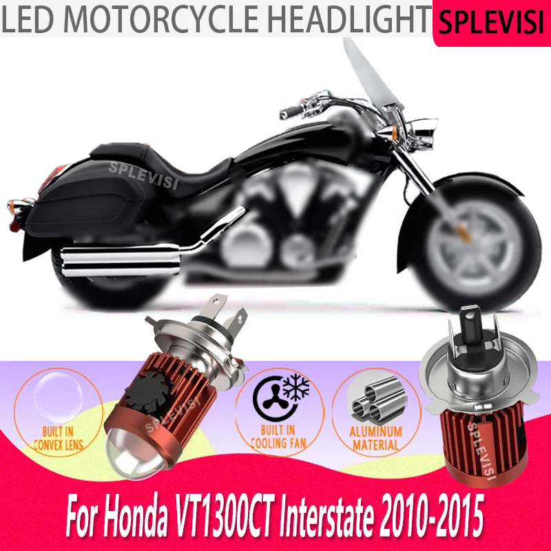 

1/2pc Perfect Beam Every Time: H4 LED Bulb with Automatic Focus Lens For Honda VT1300CT Interstate 2010 2011 2012 2013 2014 2015