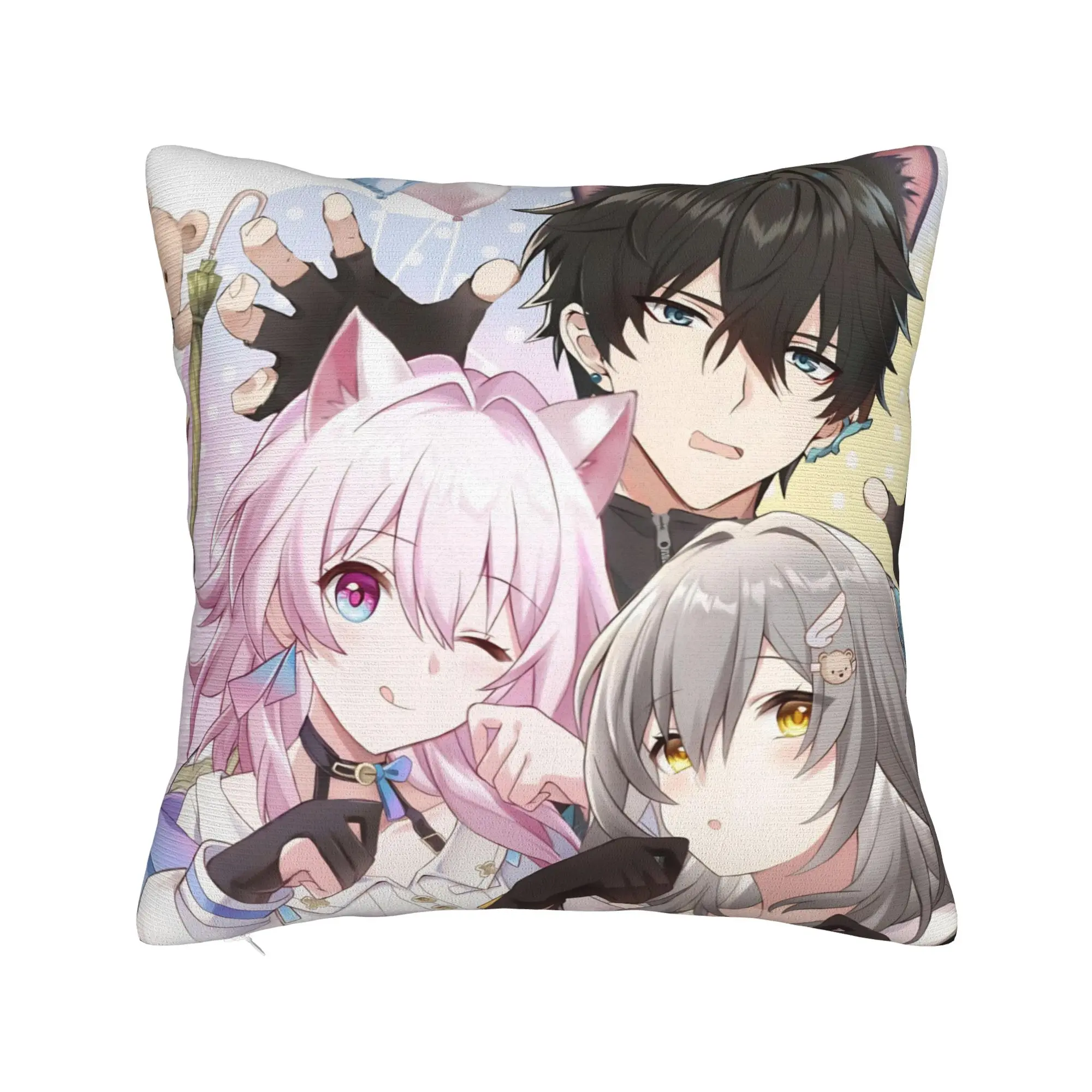 Decorative Pillow Cover Honkai Star Rail Accessories Seat  Pillow Case Cover Zippered Multi-Size