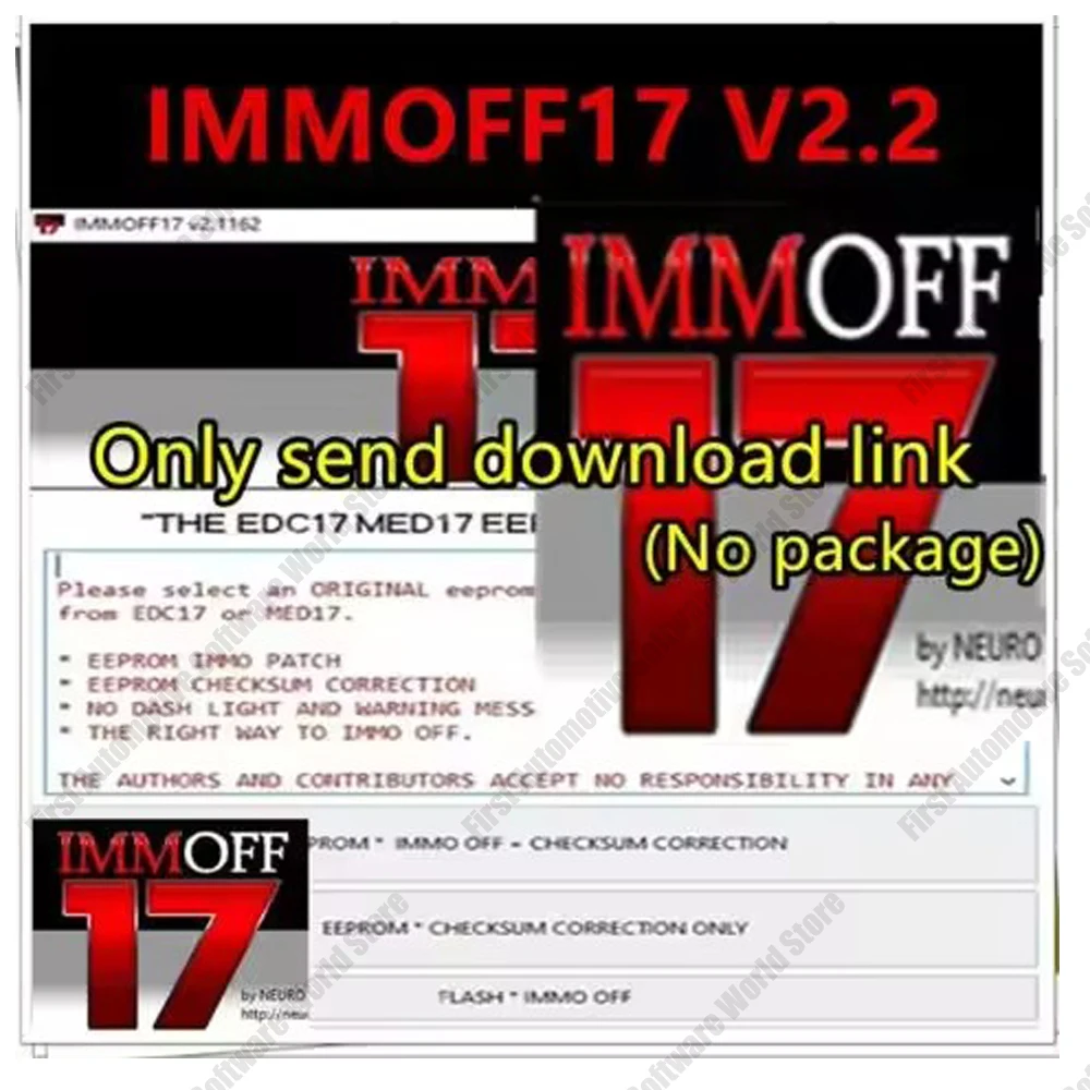 Newest Immo Off iMMOFF17 Software EDC17 Immo Off Ecu Program NEUROTUNING Immoff17 + free keygen+ install video+DPF_EGR_Lambda_Re