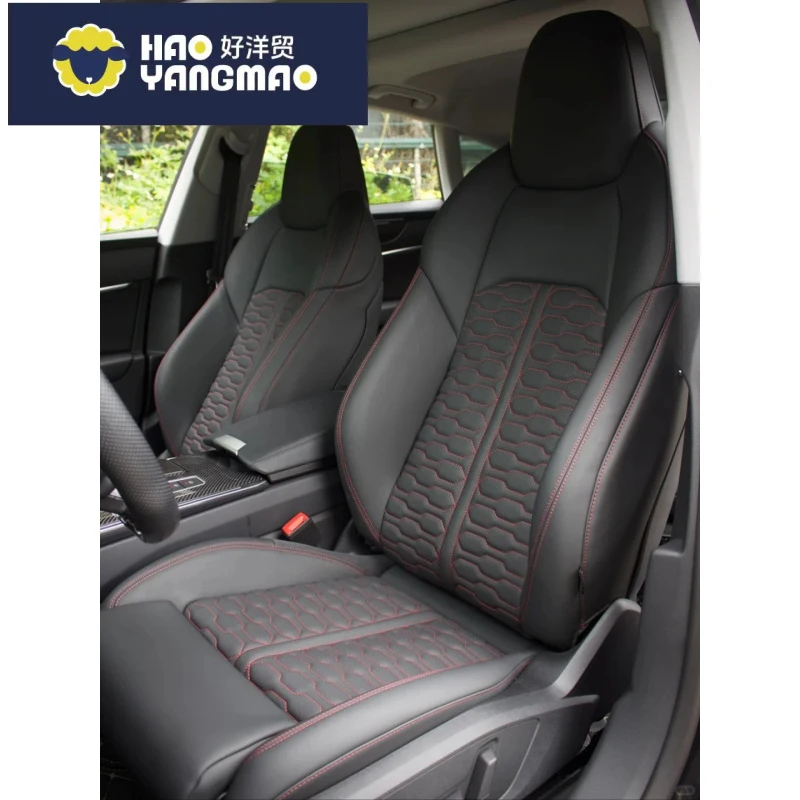 Suitable for Car Luxury Sport Racing Seat Custom Carbon Fiber Panel Leather Cover Bucket Upgrade RS Seats Audi A3 A4 A5 A6 A7 Q3