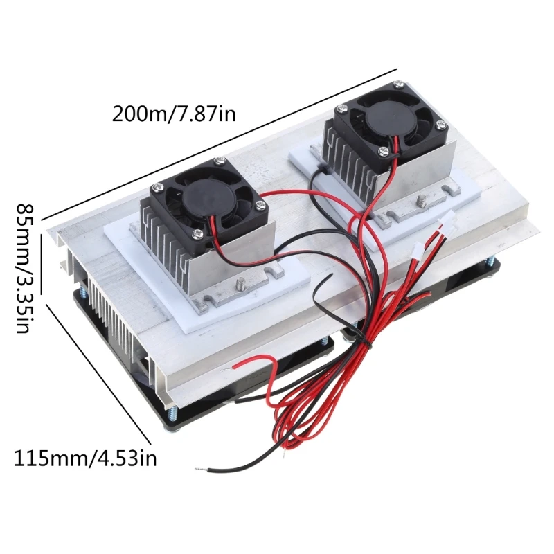 Water Cooling Radiator Fan Semiconductor Electronic Peltier Refrigeration Freezer Small Air Conditioner 120W for DC 12V