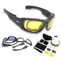 Daisy C6 gafas polarizadas CS ejército táctico motocicleta caza tiro Airsoft a prueba de balas militar C5 gafas con Kit de 4 lentes
