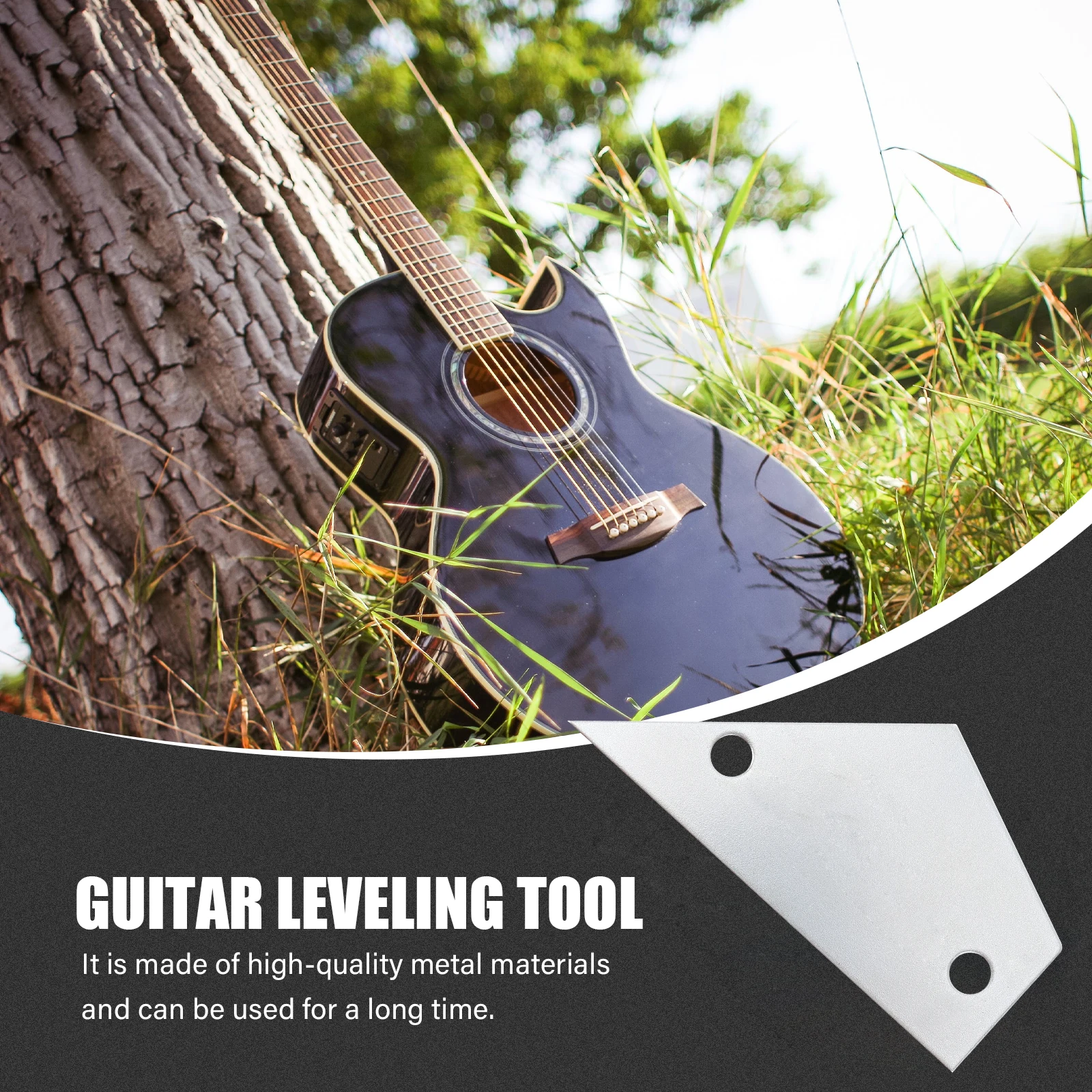 

Professional Metal Guitar Neck Fingerboard Flat Ruler Measuring Tool String Action Height Adjustment Compact for Musicians