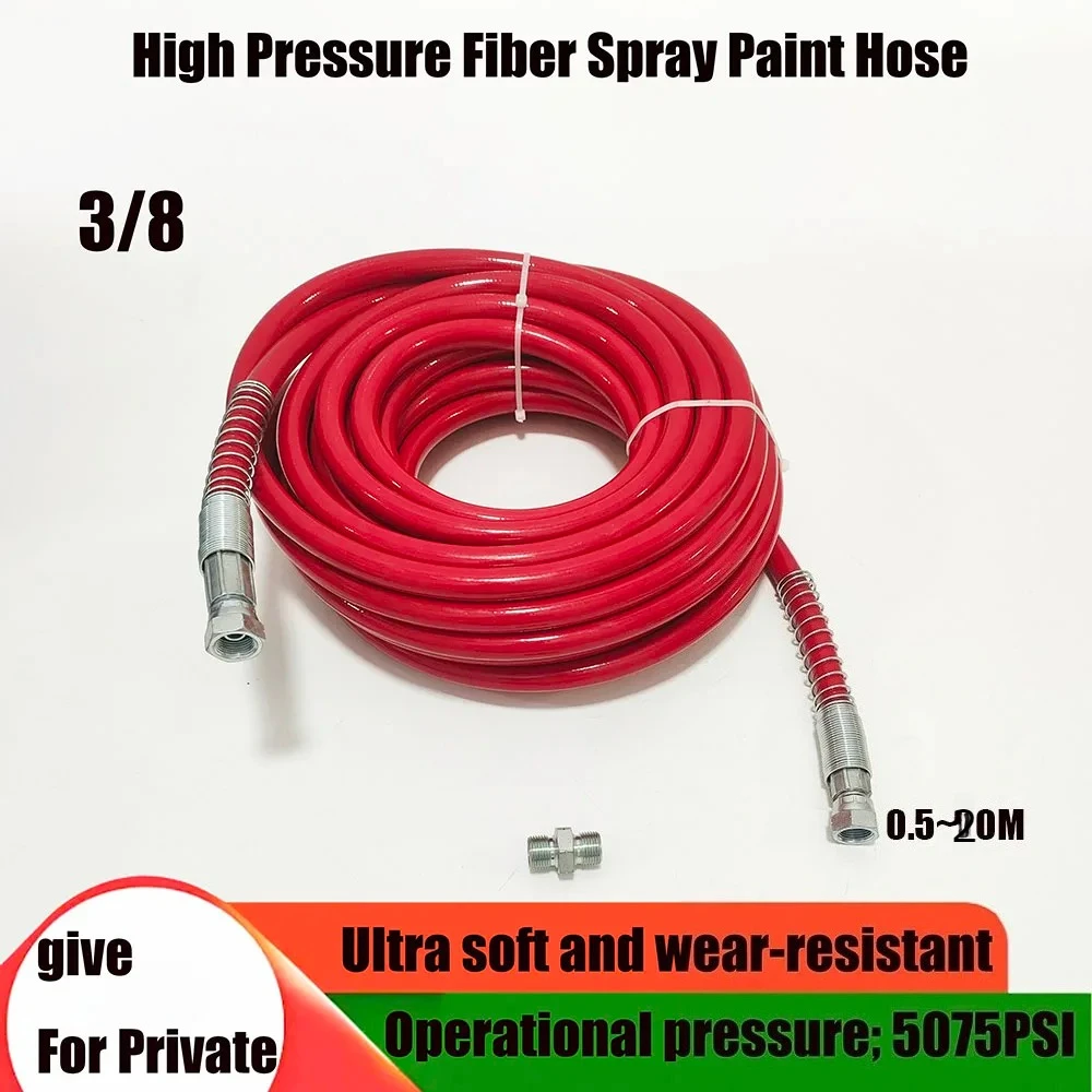 

Multi Purpose New Fiber Ultra Flexible Spraying Machine Tube 0.5m~20m 3/8 Inch Airless Spraying Hose 5075PSI