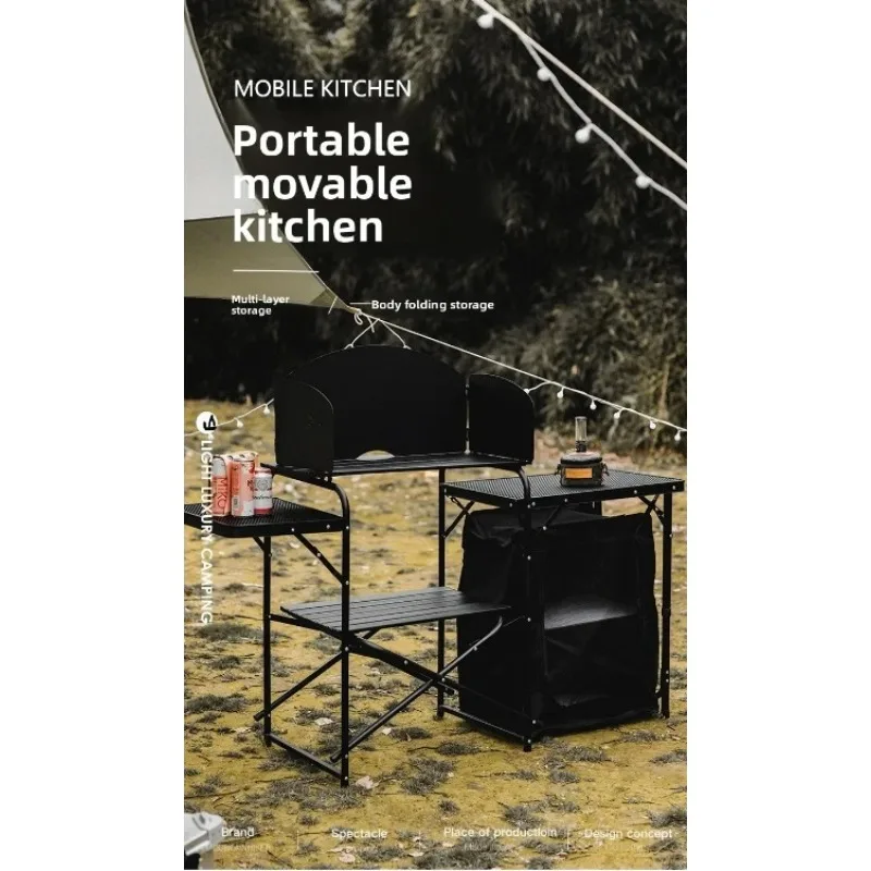 Mountainhiker Camping barbacoa coche autoconducción Camping al aire libre cocina móvil plegable portátil mesa estufa