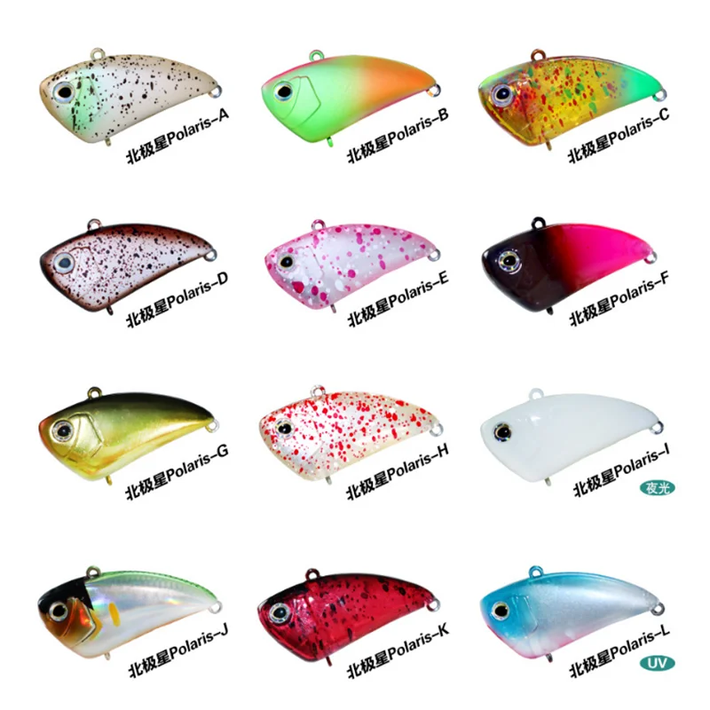 DUODUOYU 1PCS Super Quality Sinking VIB Vibration 30mm 3.8g 40mm 7.3g Single Hook Bait Bass Fresh Salt Water Trout Fishing Lure