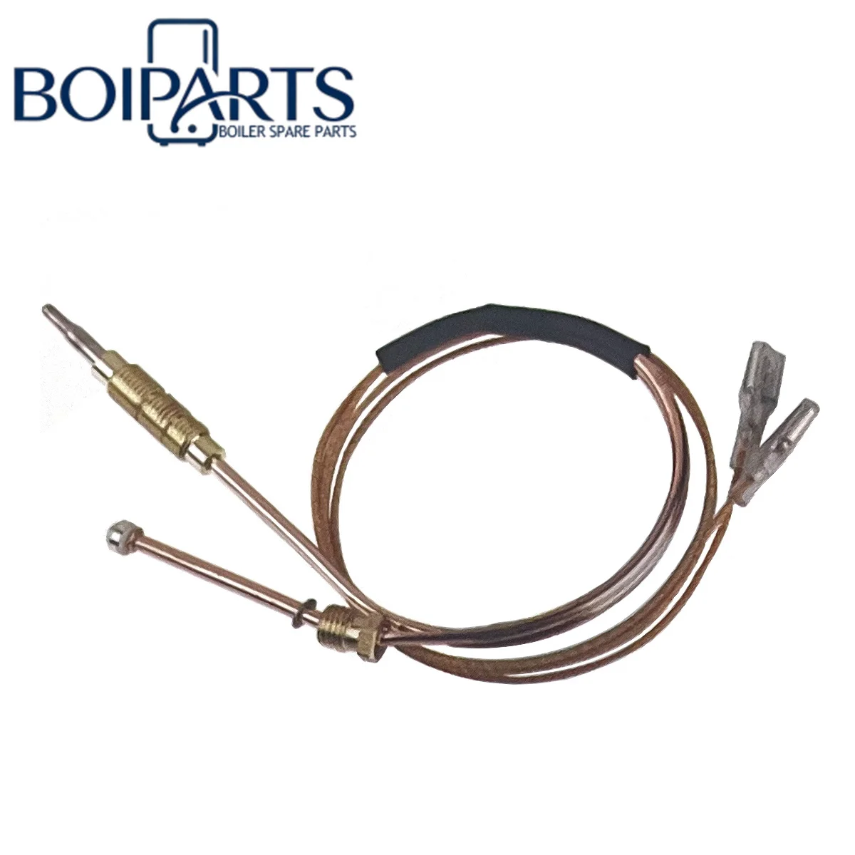 Dual Probe Gas Thermocouple with Quick Connect Terminals Copper Wire for Gas Heater Pilot Flame Sensor Pilot Burner Connectors