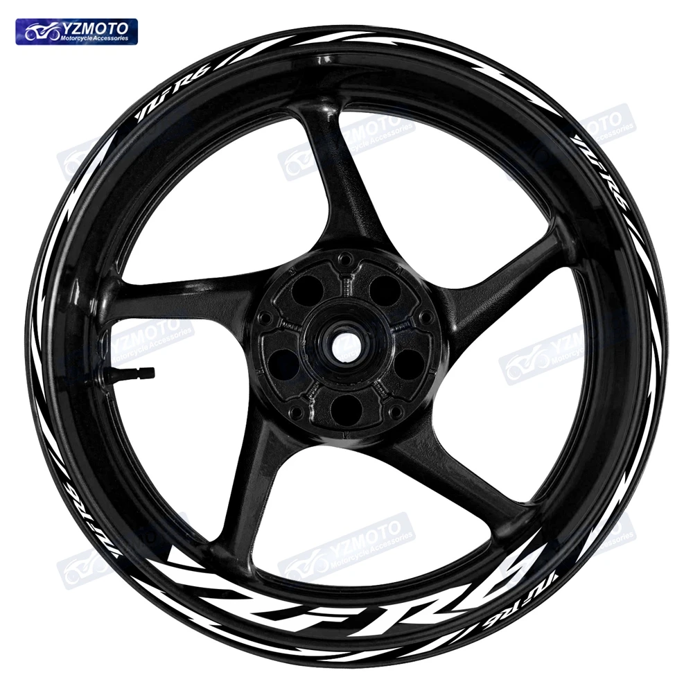For YZF-R6 YZF R6 Motorcycle 17 Inch Front And Rear Racing Wheel Stickers Car Reflective Rim Motorbike Hub Tape Decal Sticker