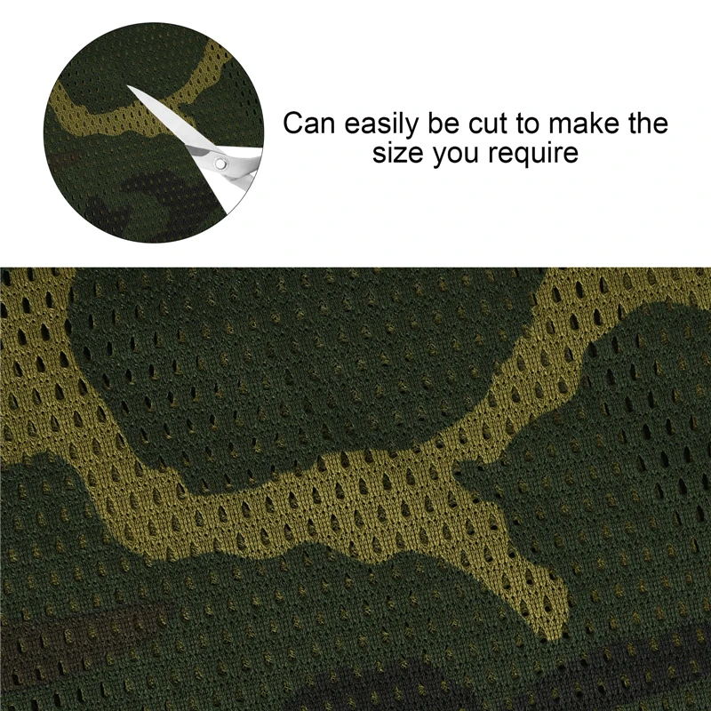 Durable Camouflage Fabric Sunshade Mesh Camping Tent Net 75D Polyester Tarp Hunting Camping Canopy Sun Shelter Moustiquaire Gear