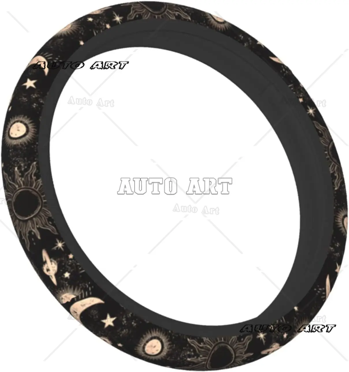 Star Moon Steering Wheel Cover Sun Space Steering Wheel Cover Universal  Non-Slip Neoprene Car Cover Star Protector Case