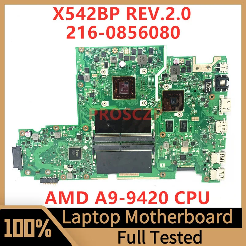 

X542BP REV.2.0 Mainboard For ASUS Laptop Motherboard 216-0856080 High Quality With AMD A9-9420 CPU 100% Full Tested Working Well