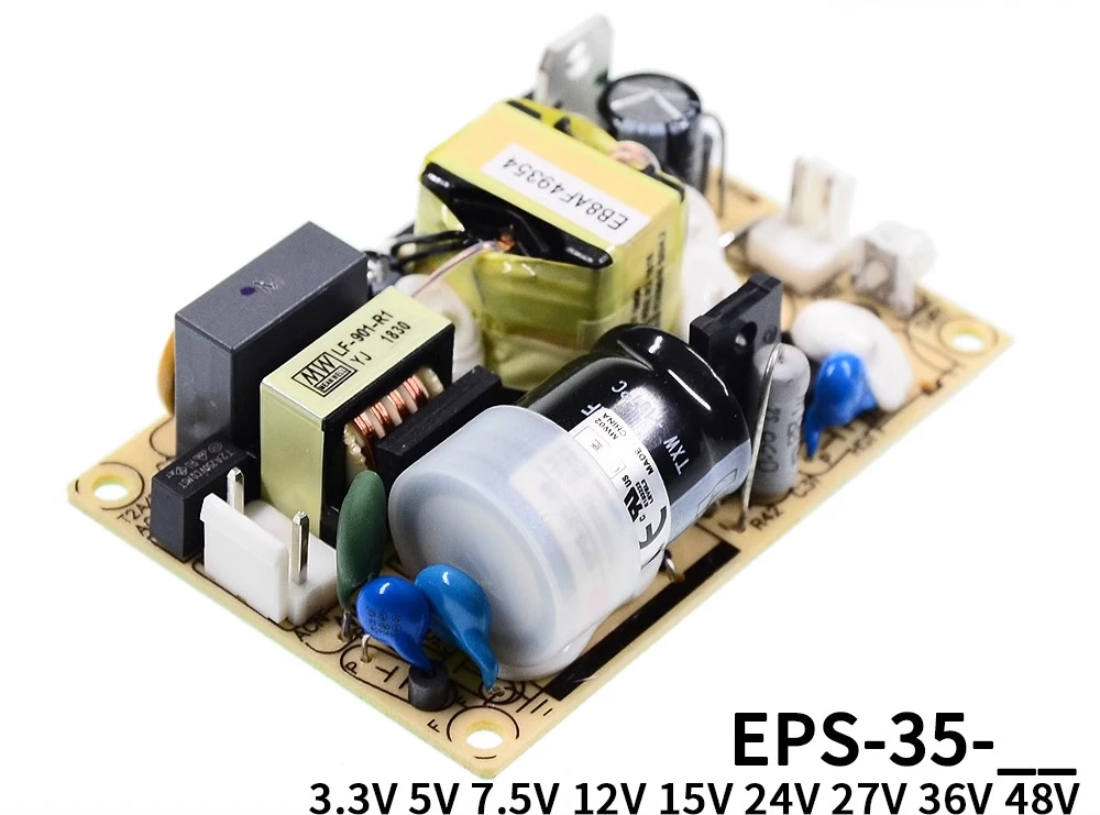 PCB Power Supply EPS-35-3.3/5/7.5/12/15/24/27/36/48 V Low Altitude Consumption 35W for PS