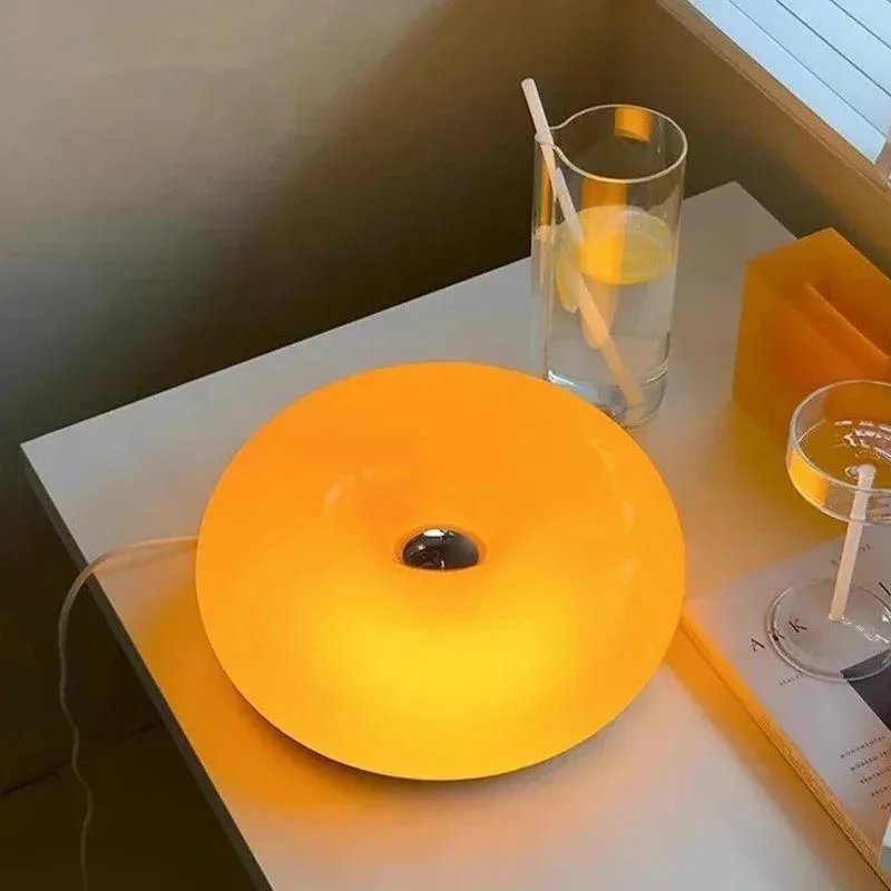 Doughnut Shaped Ins Creative Wall Lamp Lighting Fixture Bedroom Bedside Atmosphere Wall Light Touch Desk Lamp LED Bauhaus Light