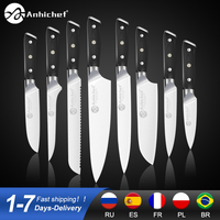 Kitchen Knives Japanese Chef Knife Set Germany 1.4116 High Carbon Steel Cook Sharp Santoku Knife Cleaver Slicing Utility Knife