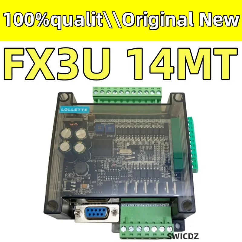 LE3U FX3U 14MT 6AD 2DA RS485 8 input 6 Transistor output 6 analog input 2 analog (0-10V) output plc RTC (real time clock)