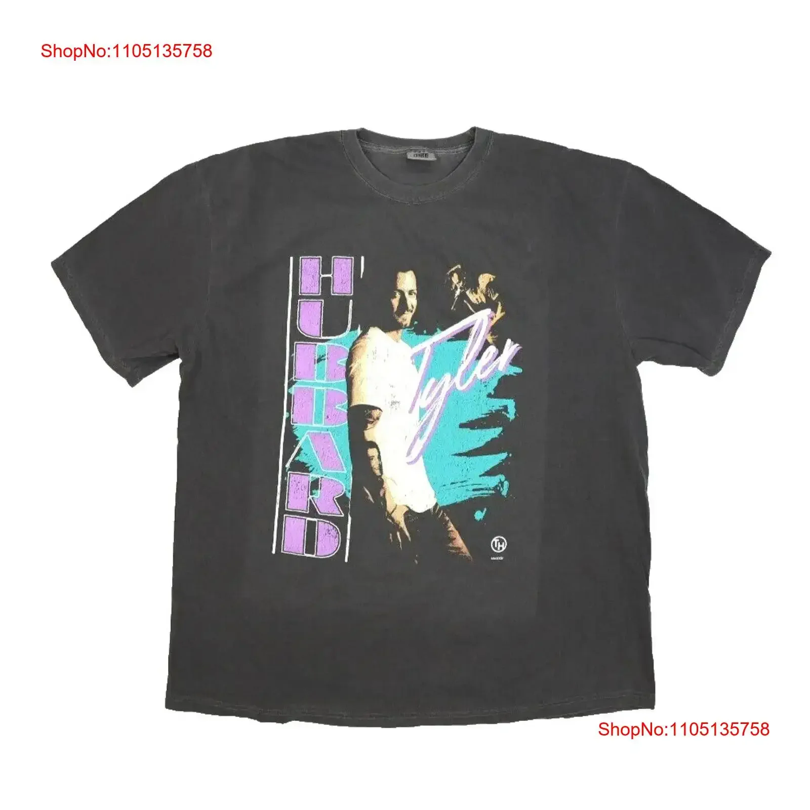 Tyler Hubbard FGL Throwback Charcoal Grey Concert T Shirt  2XL vintage Washed homme Soft Stylish Comfortable Casual