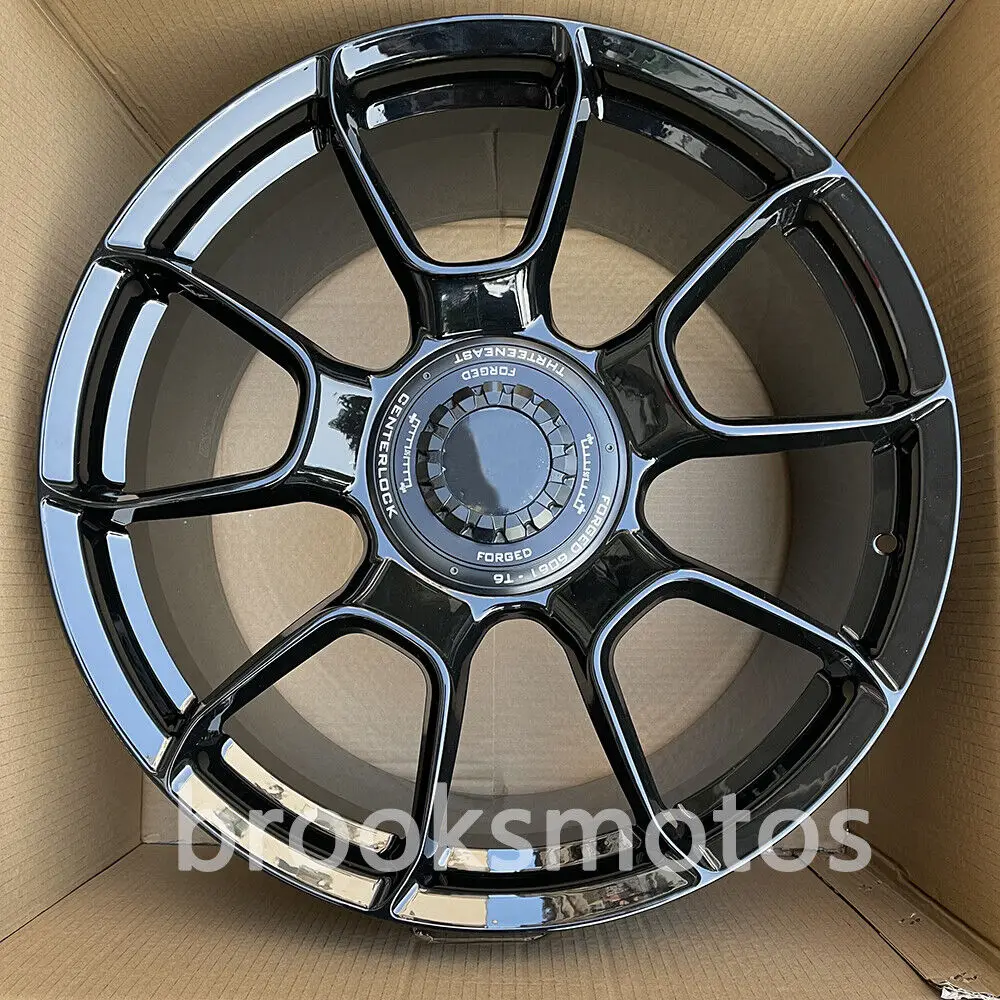 Cerchi PER RUOTE FORGATE NERO LUCIDO DA 21" NUOVI FIT 2010-2015 PORSCHE PANAMERA 970