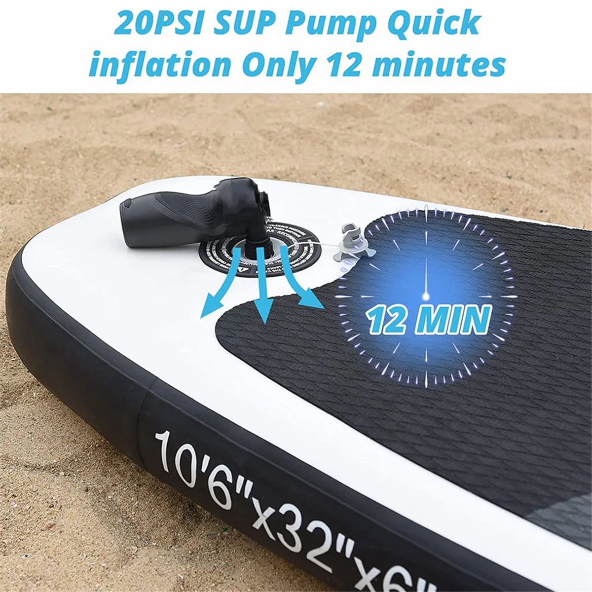 Portable Outdoor Electric Inflation Pump Wireless Air Inflator for Inflatable SUP Stand Up Paddle Board Tire Plate Boat