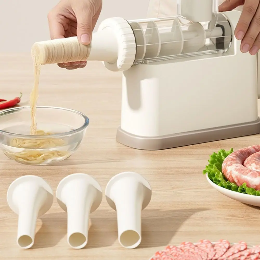 Manual Operation Sausage Making Tool with 3 Filling Nozzles Large Capacity Manual Meat Stuffer Fast Filling Homemade Design