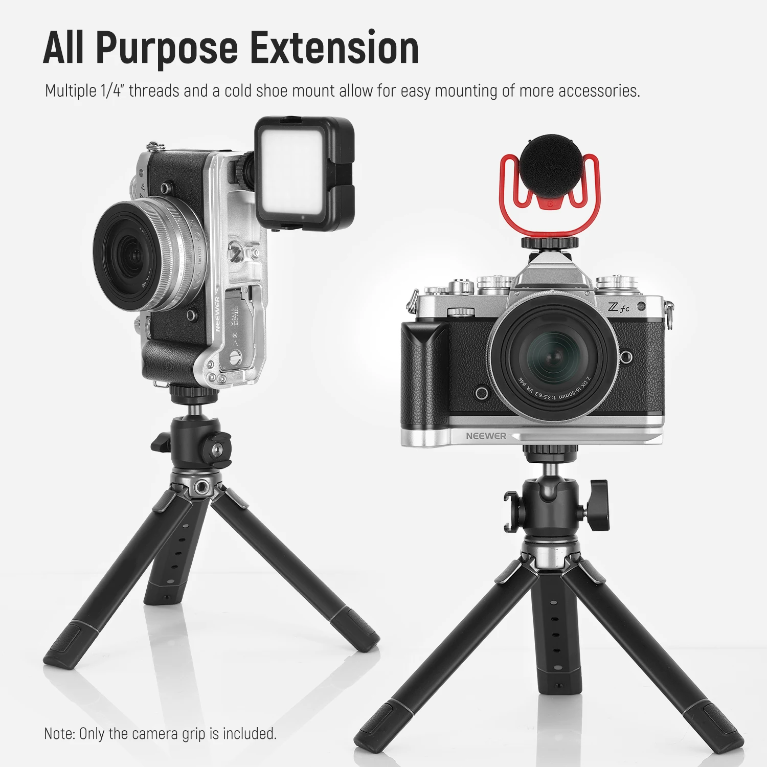 NEEWER Impugnatura A L Per Nikon Z Fc – Staffa In Alluminio Con Pelle Retrò, Arca Swiss E Cold Shoe