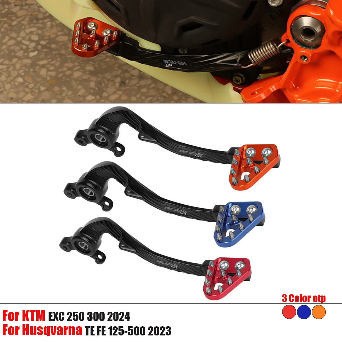 Precision-CNC Motorcycle Foot Brake Pedal For KTM EXC250 EXC300  250 300 EXC For Husqvarna TE FE 125-500 Dirt bike 2023