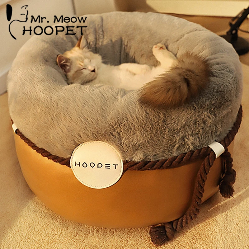 

New Cat Bed Warm Pet Basket Cozy Kitten Lounger Cushion for Cat Puppy Very Soft Small Dog Cave Deep Sleep Comfort Winter Cat Bed