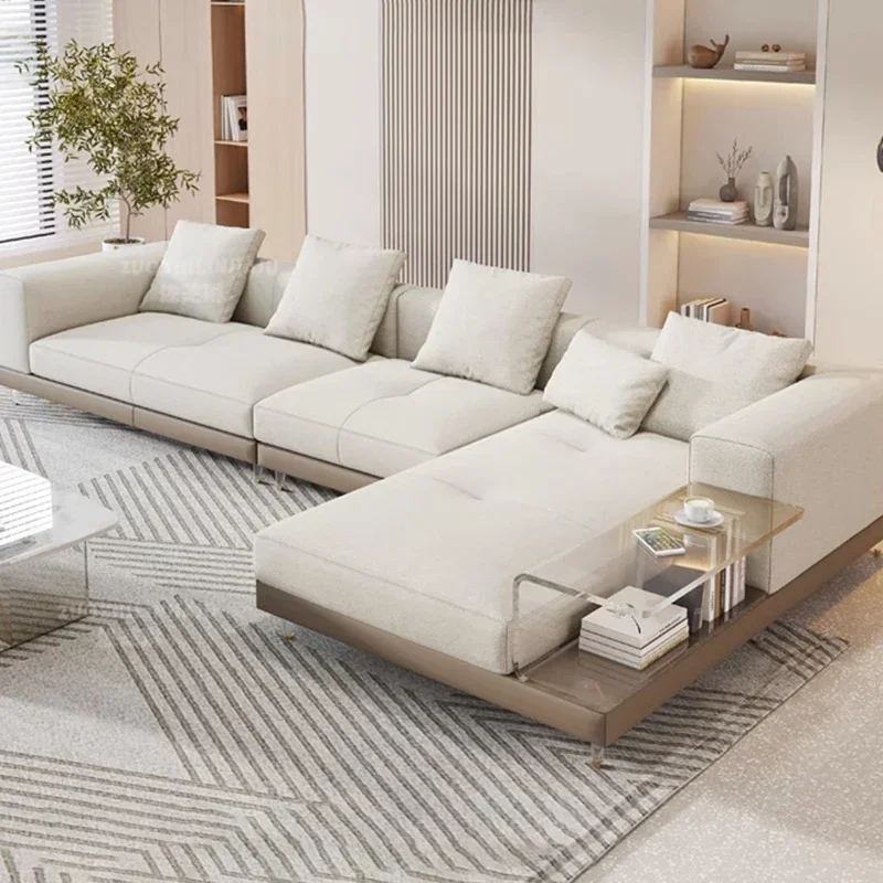 European Lazy Sofa Nordic Fabric Minimalist Lounge Living Room Sofas Floor Italian Houses Woonkamer Banken Household Goods