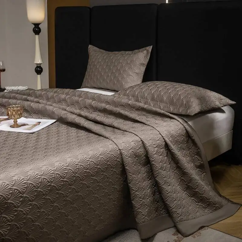 

3Pcs Lyocell Cotton Soft Silky Eming Quilted Bedspread, Cover, Mattress Topper Coverlet, Bed Sheet, Pillowcases