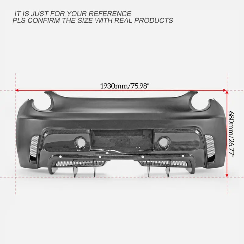 For 2010+ Evora S 400 410 430 GTE Style Rear Bumper Carbon Fiber +frp Unpainted