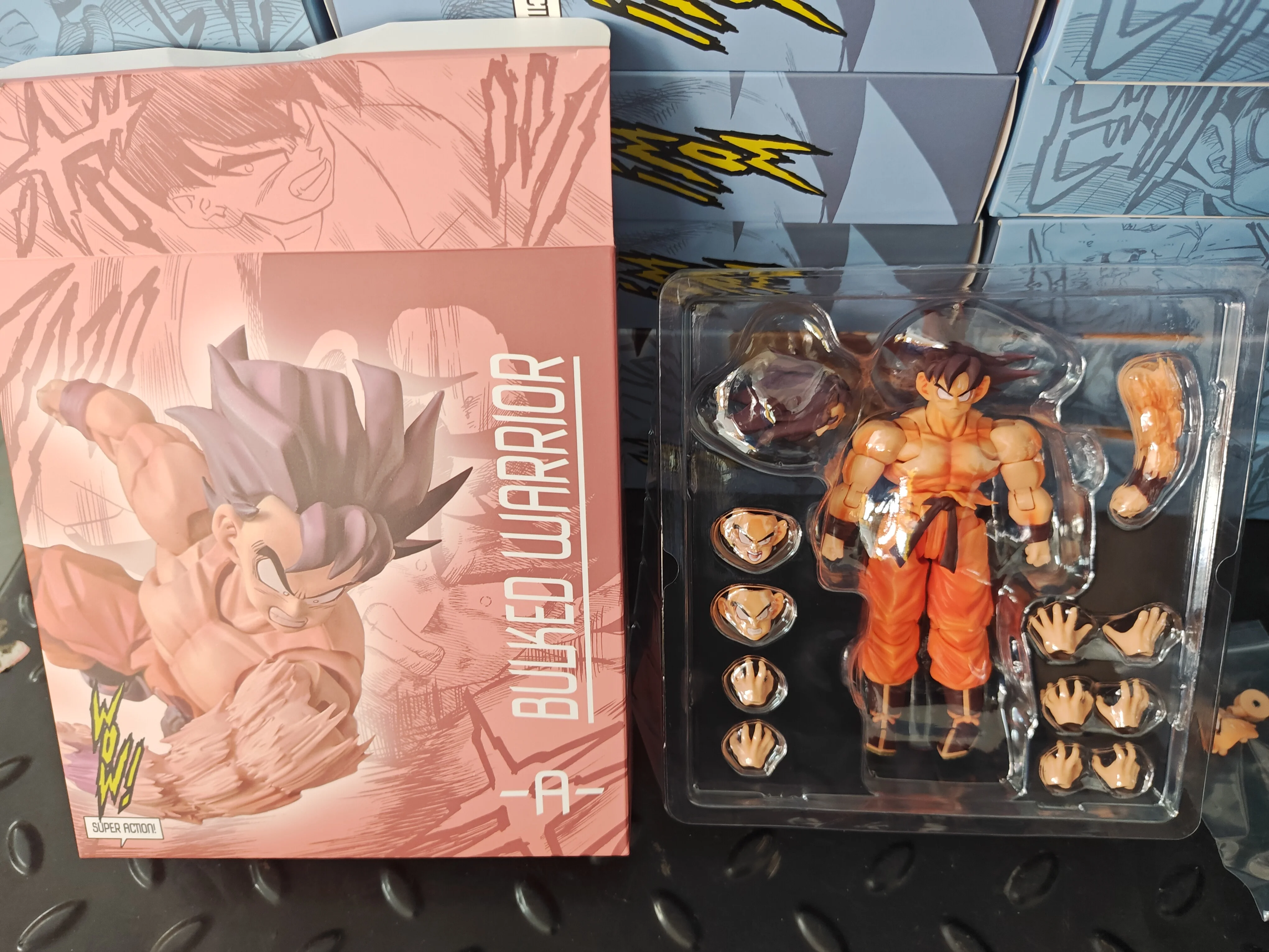Novo-quente wow super ação estúdio 1/12 dragon ball anime figura kaiouken son goku estatueta de ação coletar goku modelo brinquedos presente do miúdo