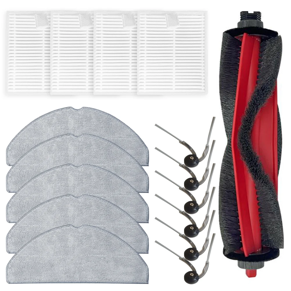 

For Roborock For Q7 M5 L5+ Replacement Kit Main Brush and Mop Cloths with Side Brushes and Filters for Cleaning