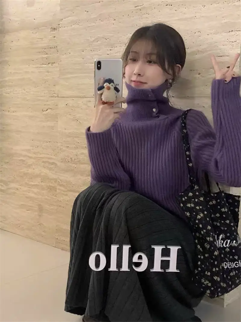 

Свитера, джемперы, пуловеры, женские синие трикотажные изделия Y2K, японский подарок для средней школы, подходит с принтом, Рождество, праздник, фестиваль, сезон, отдых