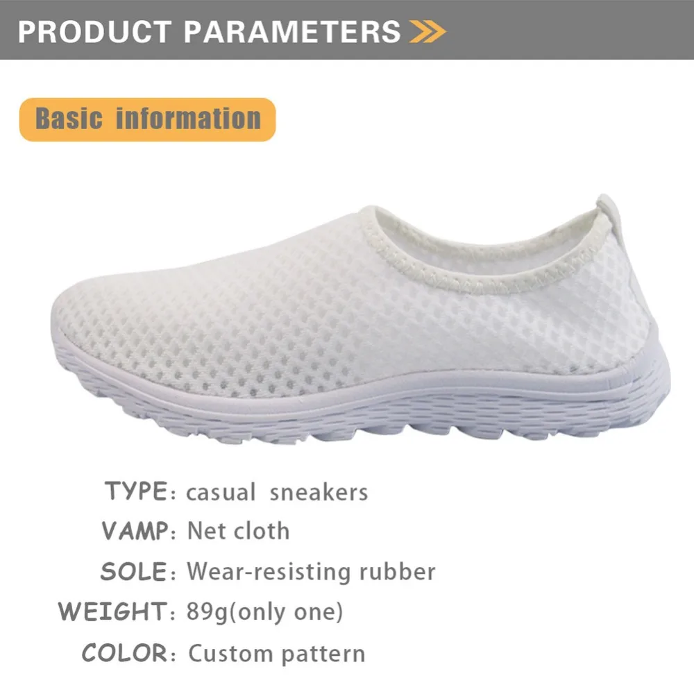 Breathable Female Flats Nurse Sneakers Fashion Women Summer Mesh Shoe 3D Cartoon Dentist/Tooth Pattern Zapatos Mujer