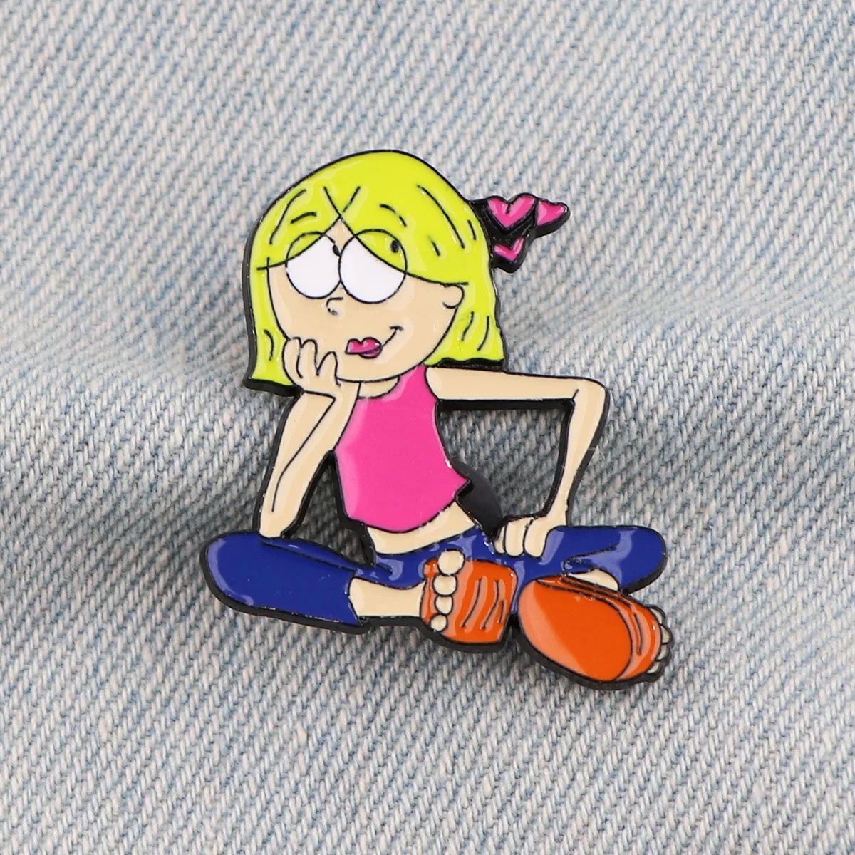 Lovely Cartoon Enamel Pins Blonde Girl Brooches For Women Clothing Backpack Lapel Badges Fashion Jewelry Accessories Gifts